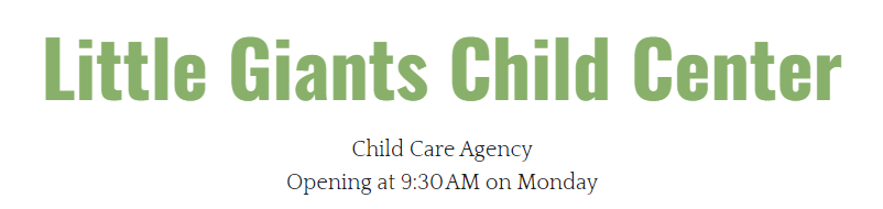 Little Giants Child Center